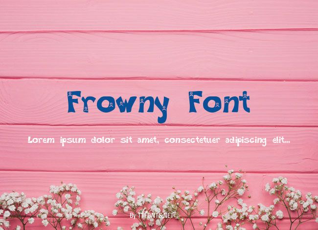 Frowny Font example